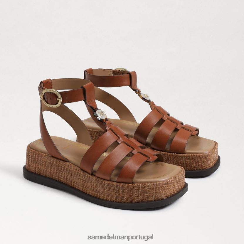 Sam Edelman conhaque rico mulheres sandália gladiadora plataforma naima calçados X8JV0P601