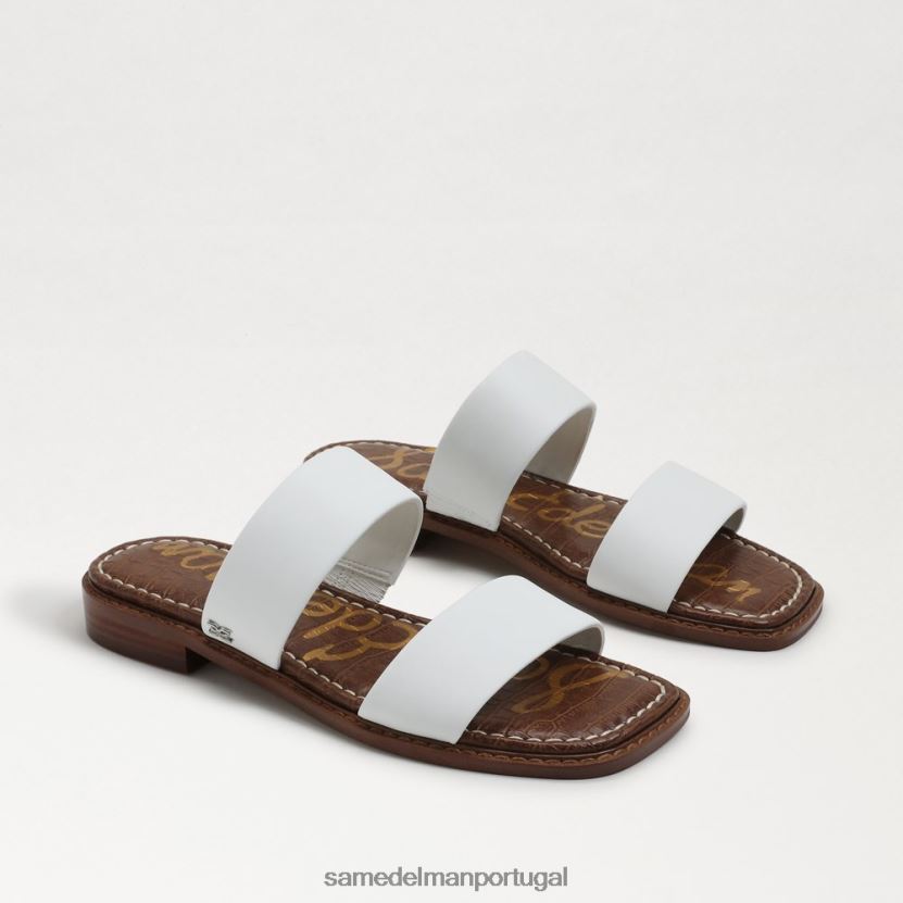 Sam Edelman couro branco mulheres sandália haydee calçados X8JV0P573