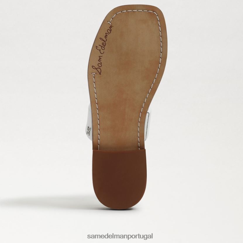 Sam Edelman couro branco mulheres sandália haydee calçados X8JV0P573