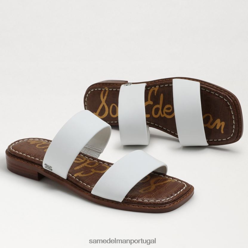 Sam Edelman couro branco mulheres sandália haydee calçados X8JV0P573