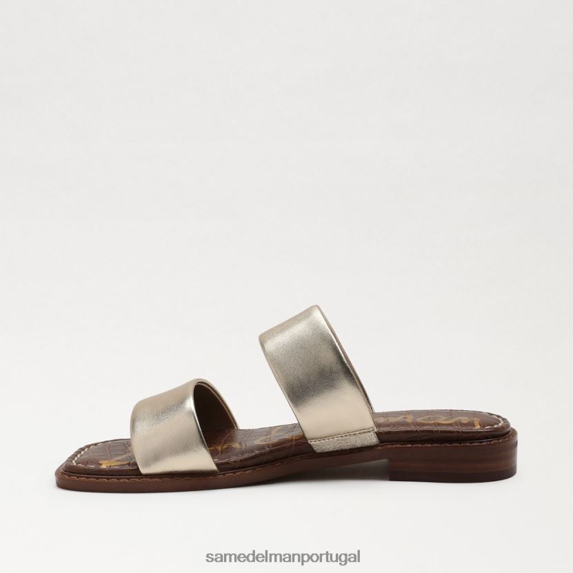 Sam Edelman couro folha de ouro mulheres sandália haydee calçados X8JV0P574