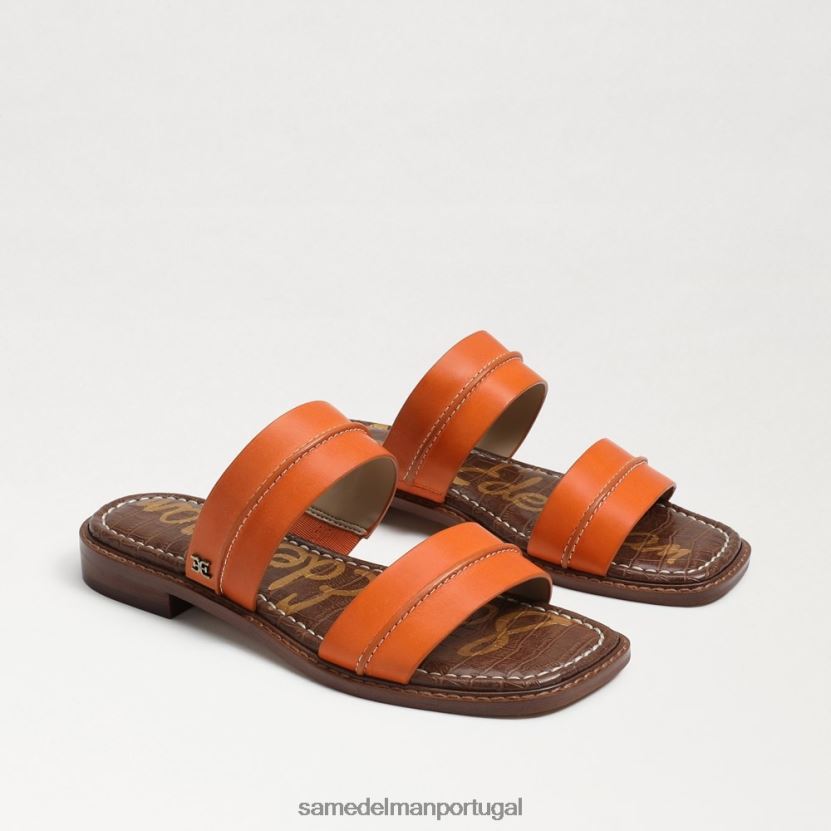 Sam Edelman couro laranja clássico mulheres sandália haydee calçados X8JV0P864