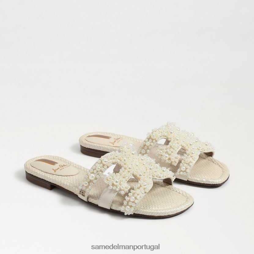 Sam Edelman marfim moderno mulheres sandália bay perla slide calçados X8JV0P498