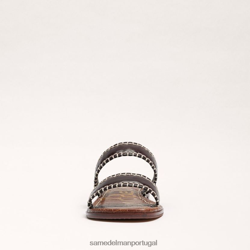 Sam Edelman marrom escuro mulheres sandália ginna slide calçados X8JV0P263