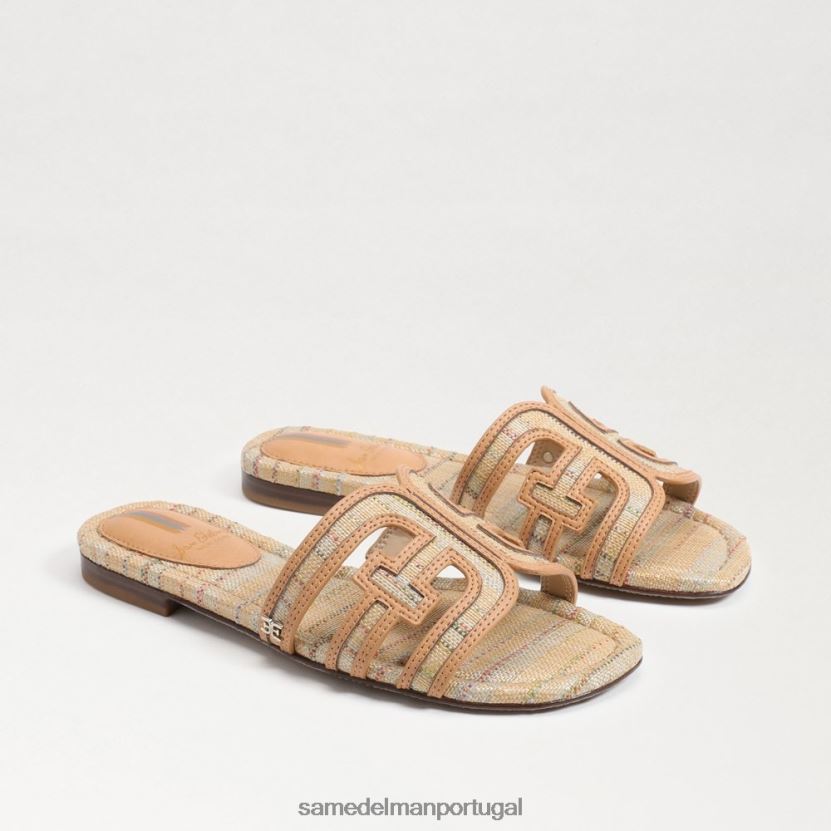 Sam Edelman multi ráfia natural mulheres sandália bay multicolorida calçados X8JV0P591