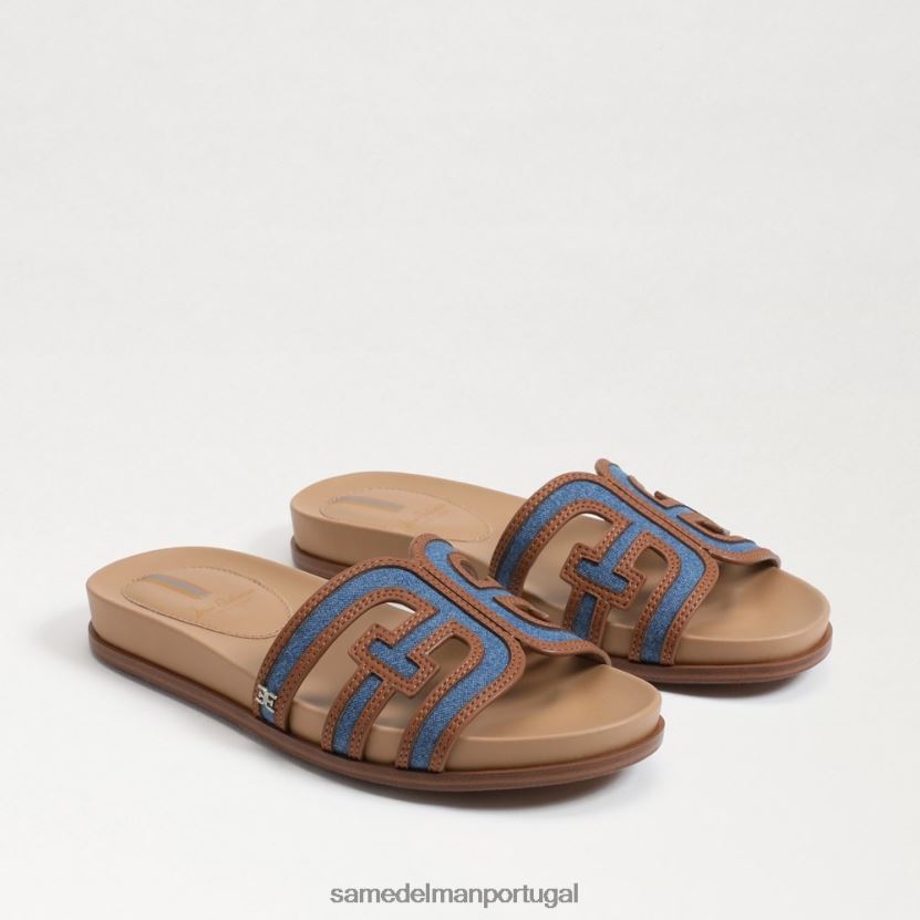 Sam Edelman índigo lavado mulheres sandália multi slide nettie calçados X8JV0P425