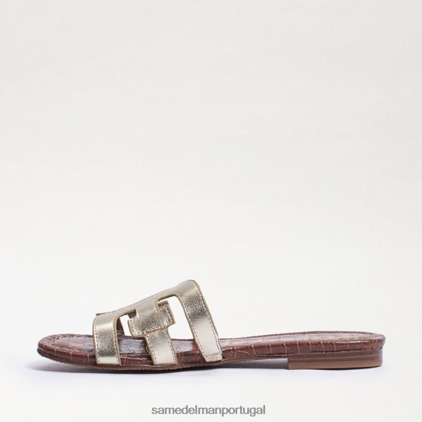 Sam Edelman ouro derretido mulheres sandália bay slide calçados X8JV0P15