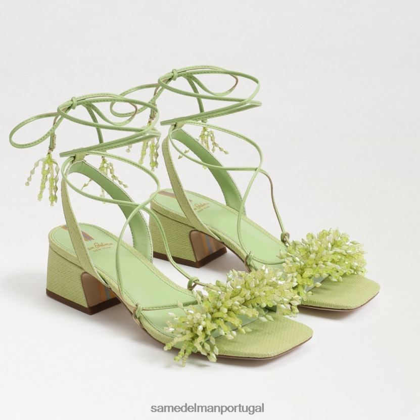 Sam Edelman pêra de verão mulheres sandália salto bloco com contas Walda calçados X8JV0P63