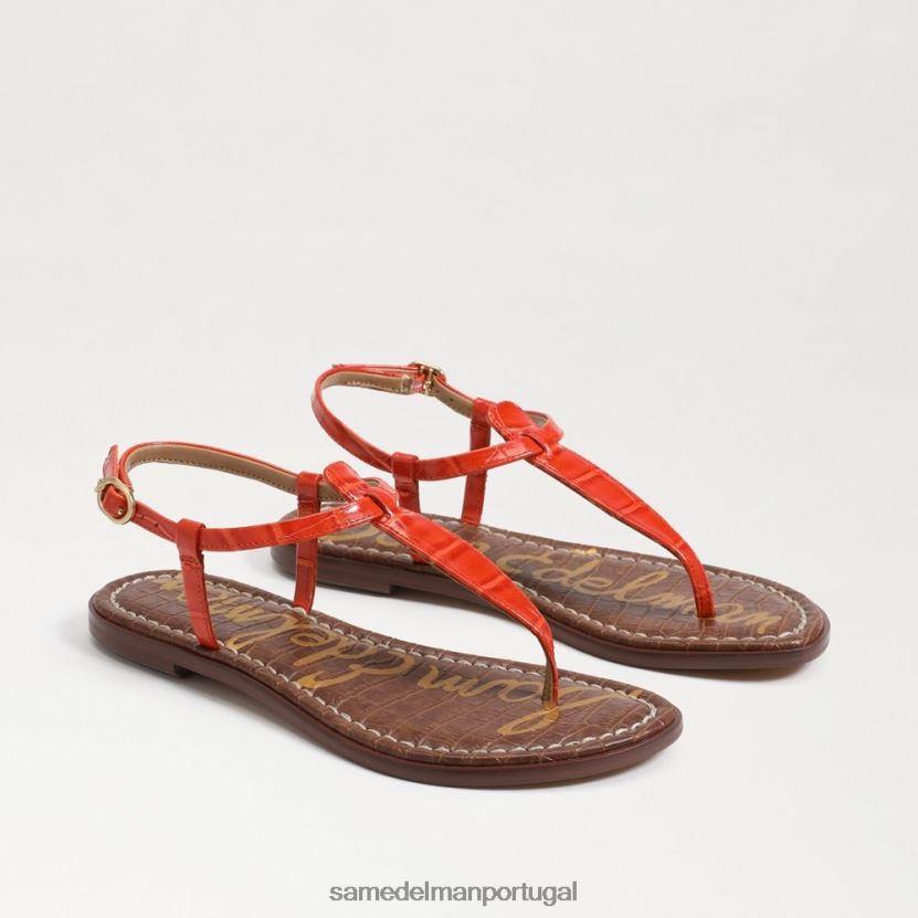 Sam Edelman papoula laranja mulheres sandália tanga gigi calçados X8JV0P225
