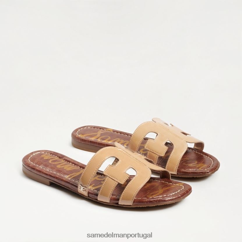 Sam Edelman patente de amêndoa mulheres sandália bay slide calçados X8JV0P20