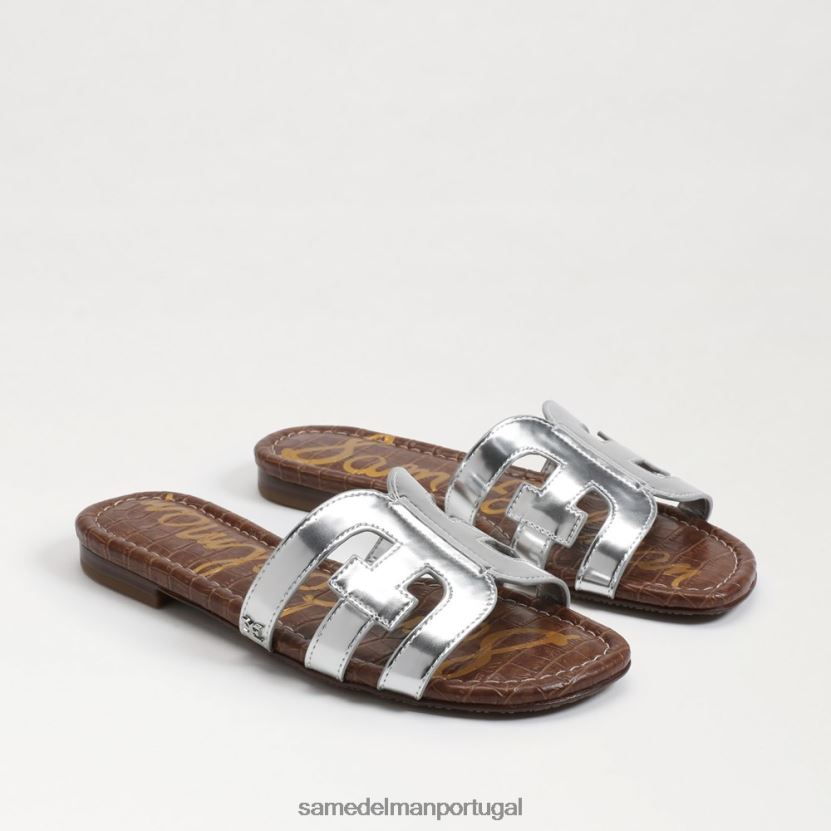 Sam Edelman prata suave mulheres sandália bay slide calçados X8JV0P16