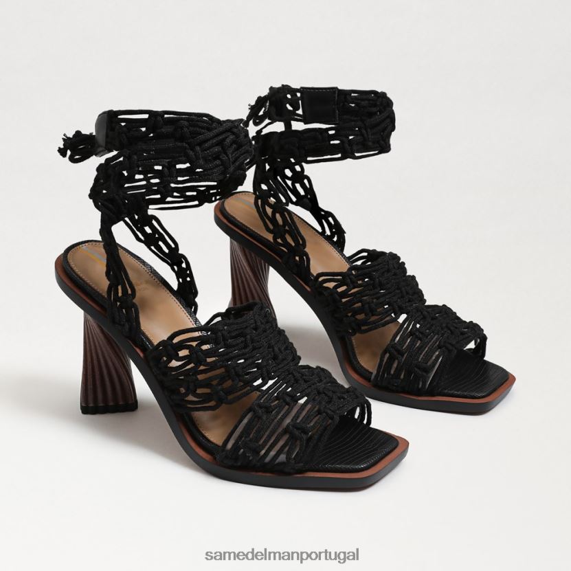 Sam Edelman preto mulheres salto envoltório no tornozelo harleigh calçados X8JV0P860