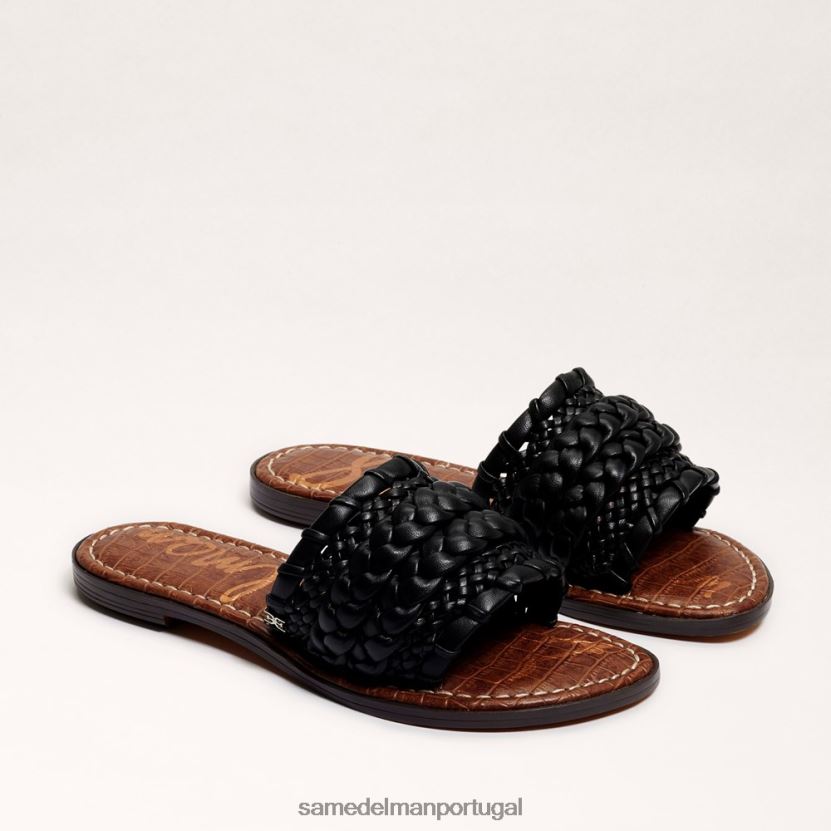 Sam Edelman preto mulheres sandália slide tecido giada calçados X8JV0P405