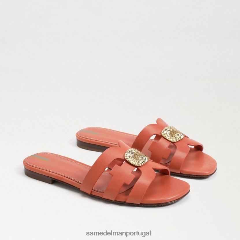 Sam Edelman rosa terracota mulheres sandália bay radiante slide calçados X8JV0P577