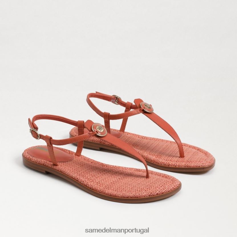 Sam Edelman rosa terracota mulheres sandália gigi signet tanga calçados X8JV0P561
