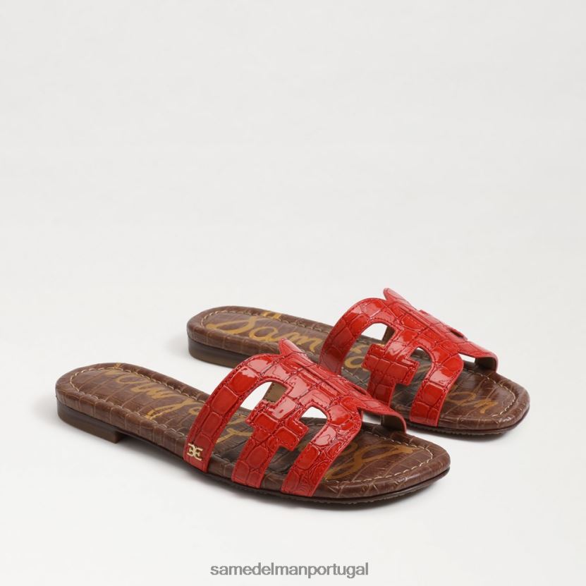 Sam Edelman terracota vermelha mulheres sandália bay slide calçados X8JV0P23