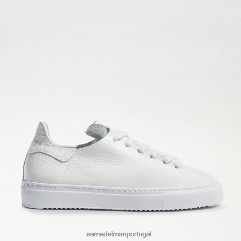 Sam Edelman couro branco mulheres tênis com cadarço de papoula calçados X8JV0P309