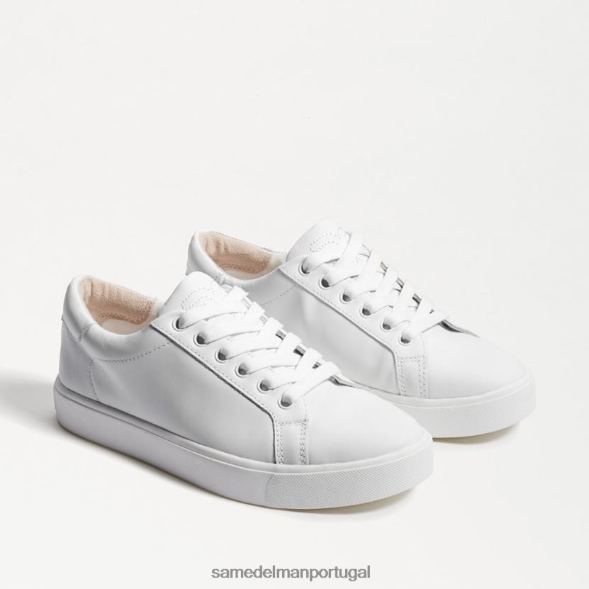 Sam Edelman couro branco mulheres tênis com cadarço etílico calçados X8JV0P342