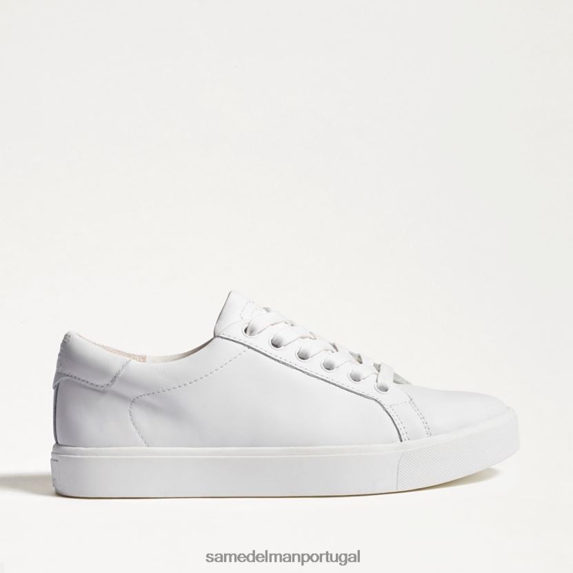 Sam Edelman couro branco mulheres tênis com cadarço etílico calçados X8JV0P342