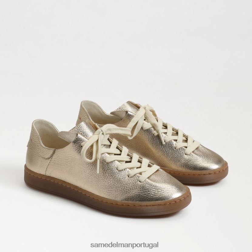 Sam Edelman ouro derretido mulheres tênis jaxon com cadarço calçados X8JV0P532
