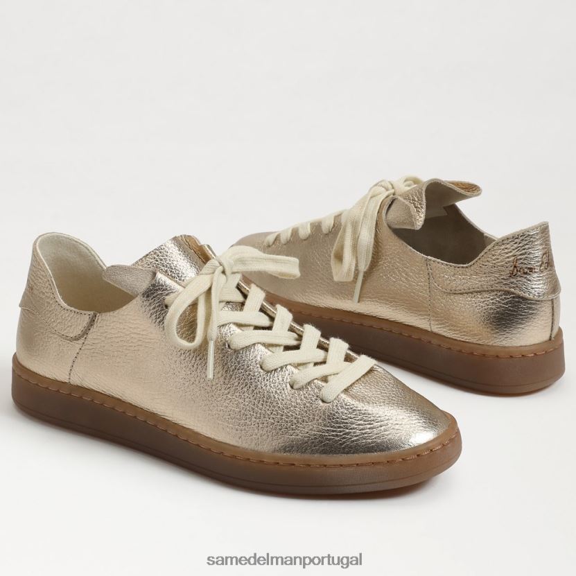 Sam Edelman ouro derretido mulheres tênis jaxon com cadarço calçados X8JV0P532