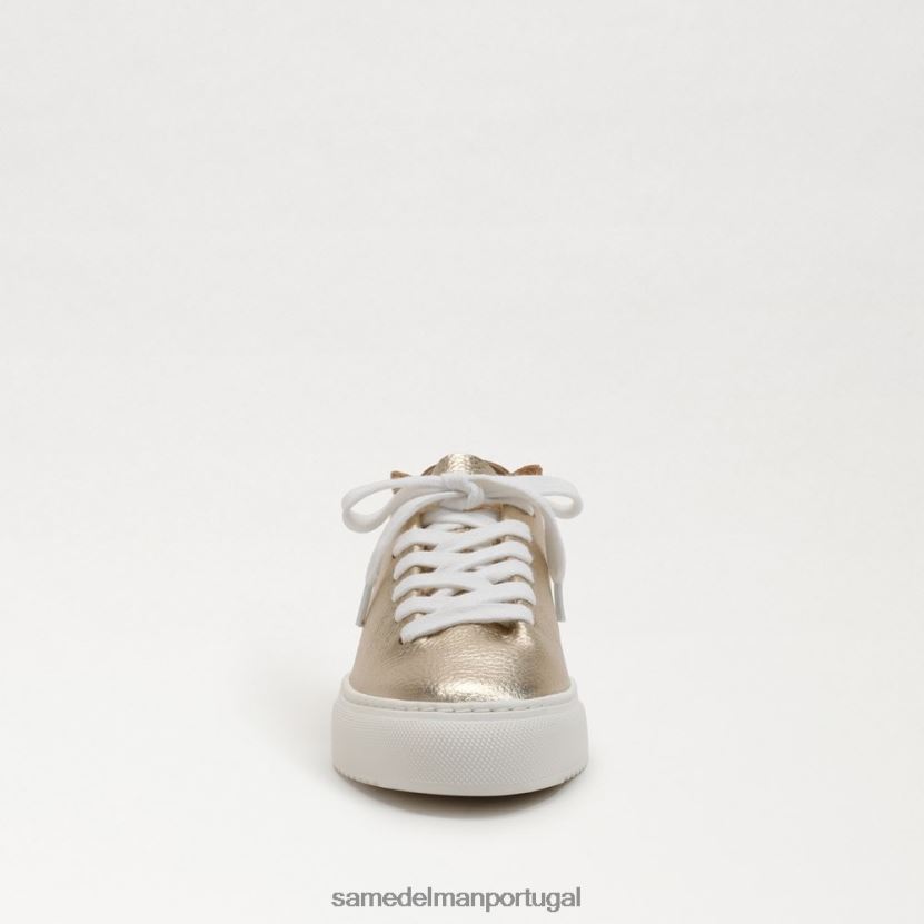 Sam Edelman ouro mulheres tênis com cadarço de papoula calçados X8JV0P310