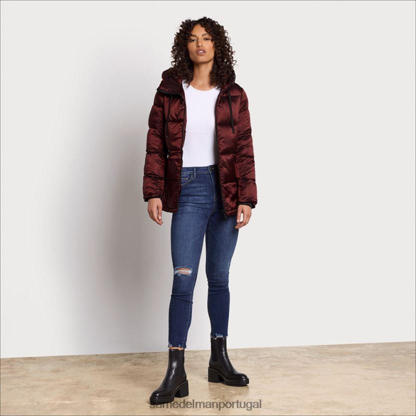 Sam Edelman tijolo mulheres puffer curto e macio vestuário X8JV0P1129