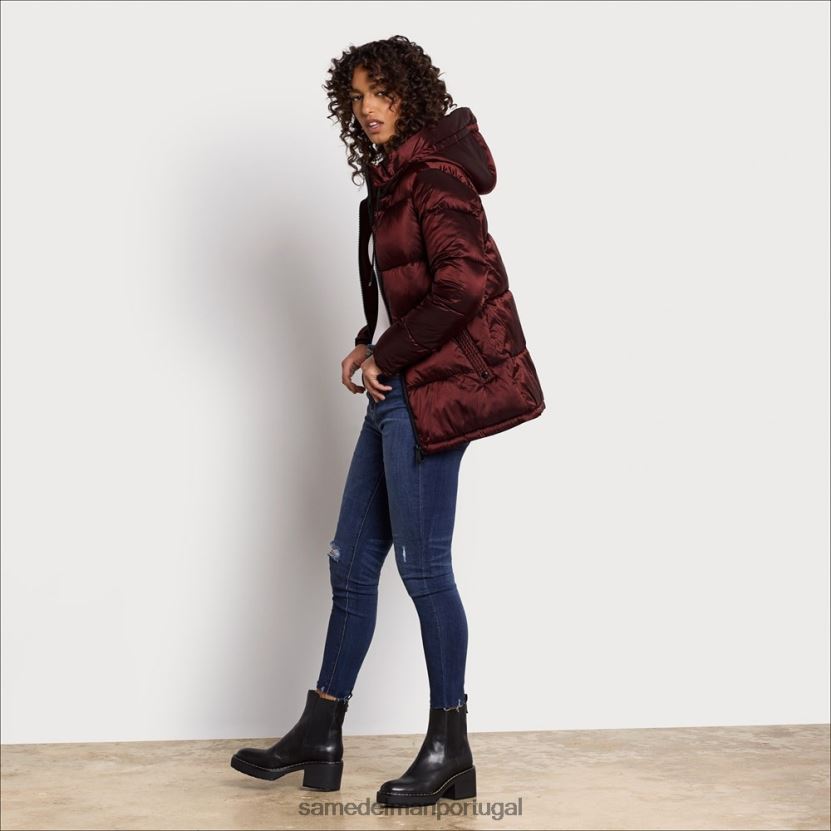 Sam Edelman tijolo mulheres puffer curto e macio vestuário X8JV0P1129