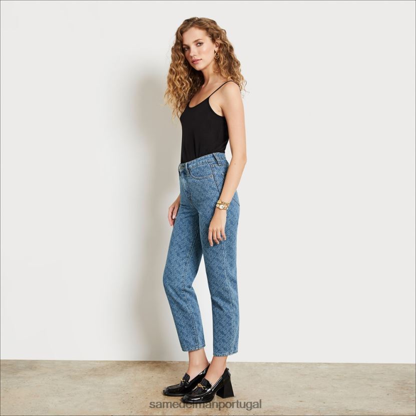 Sam Edelman carregada mulheres calça reta slim cintura alta vestuário X8JV0P1223