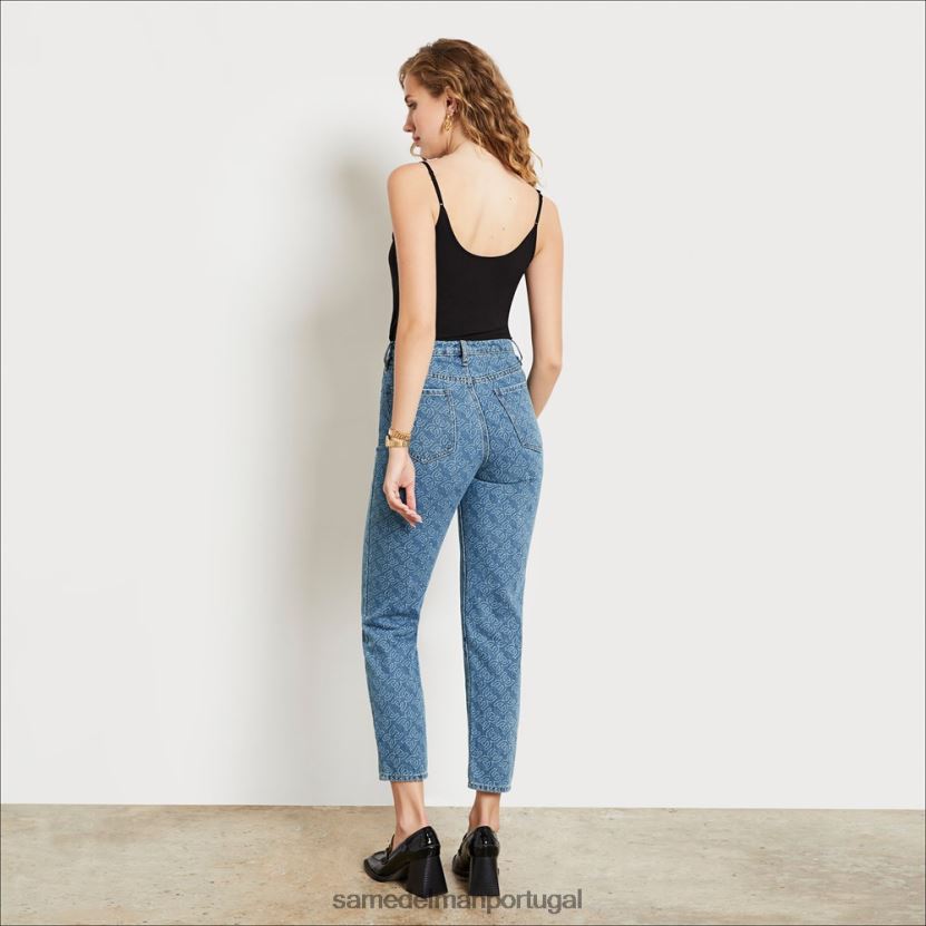 Sam Edelman carregada mulheres calça reta slim cintura alta vestuário X8JV0P1223