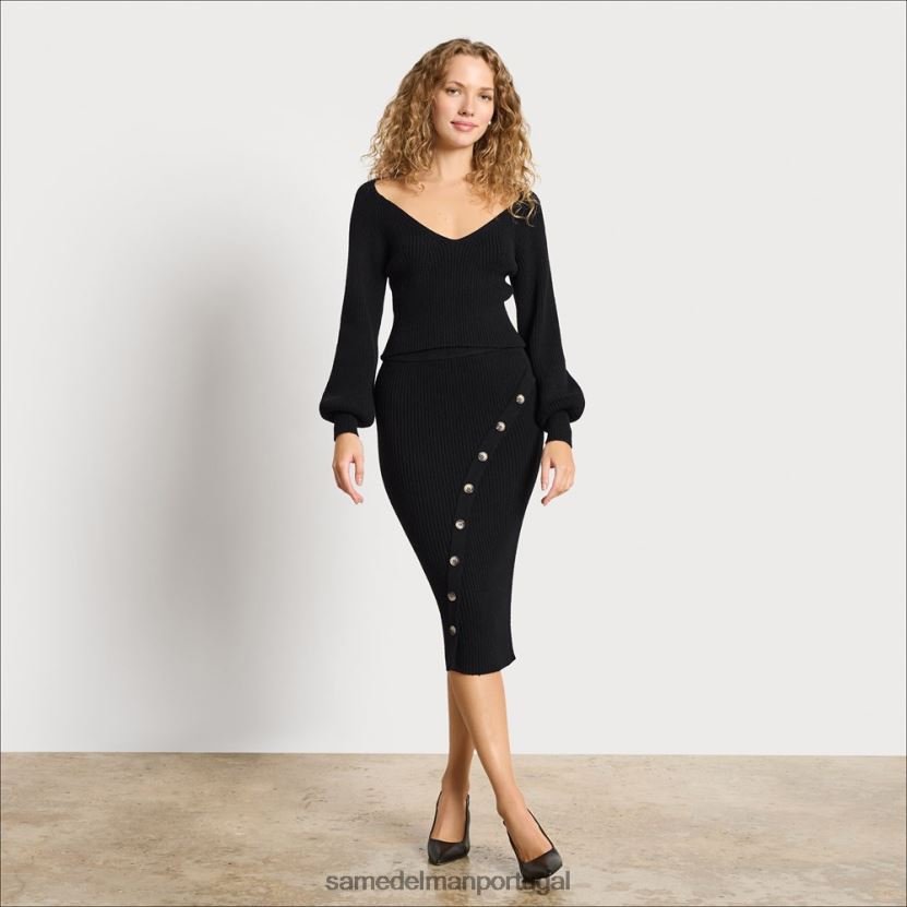 Sam Edelman preto mulheres saia rosalie vestuário X8JV0P1256