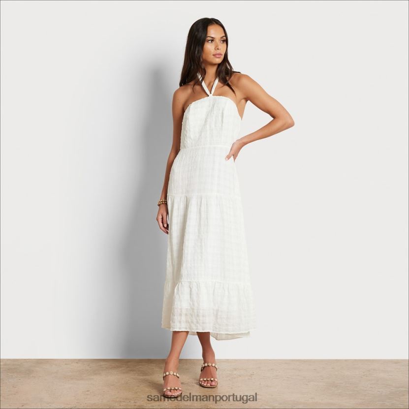 Sam Edelman branco mulheres vestido maxi xadrez vestuário X8JV0P1092